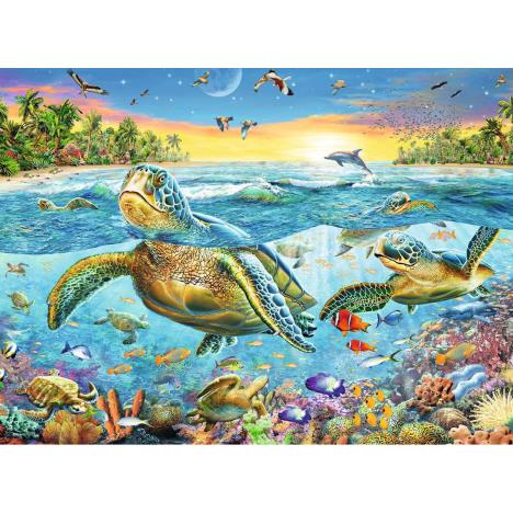 Swim with Sea Turtles XXL 100pc Jigsaw Puzzle Extra Image 1